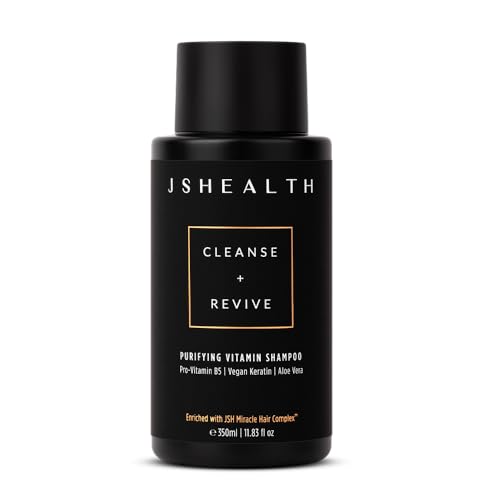 JSHealth Purifying Keratin Shampoo Cleansing Reviving Natural Shampoo for Color Treated Hair Curly Hair Dry Hair Vegan Sulfate Paraben Free Formula 350ml - Image 2