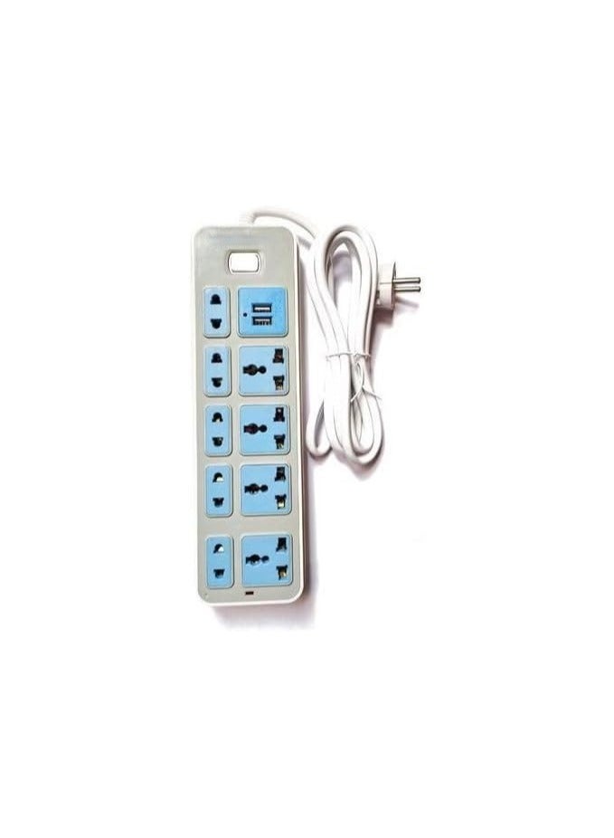 Power Strip with 9 Outlets + USB – Smart Power, Safe Charging! 