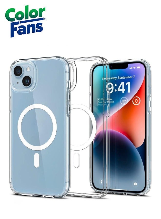 Color Fans Ultra Hybrid MagFit iPhone 14 Case Anti Yellowing White - Image 1