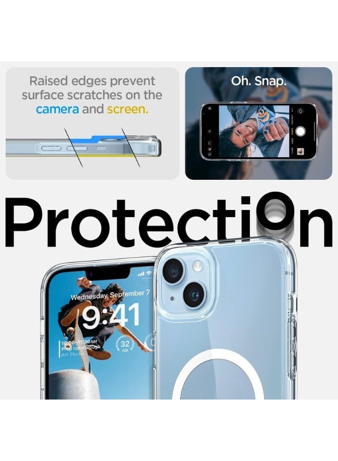 Color Fans Ultra Hybrid MagFit iPhone 14 Case Anti Yellowing White - Image 2