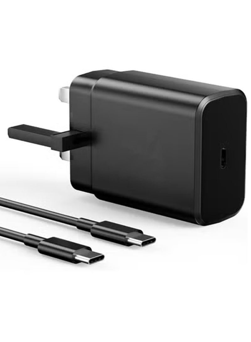 هيروكس شاحن سريع للغاية بقوة 45 وات لهاتف سامسونج، شاحن PD3.0 USB-C لهاتف سامسونج جالاكسي S23 Ultra S23+ S23 S22 Ultra S21+ A53 5G A54 Z Fold/Flip 4 Tab S8 Ultra، مع كابل Type C بطول 1 متر - Image 1