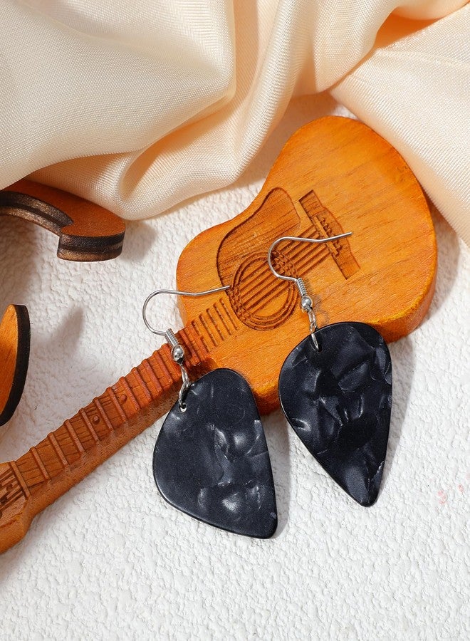 Shimmeroo Guitar Pick Earrings, Rock Music Accessories Guitar Earrings Black Y2k Gifts for Women Men Music Lovers Stuff Rock and Roll Accessories Rockstar Jewelry Valentine's Day Gift - Image 3