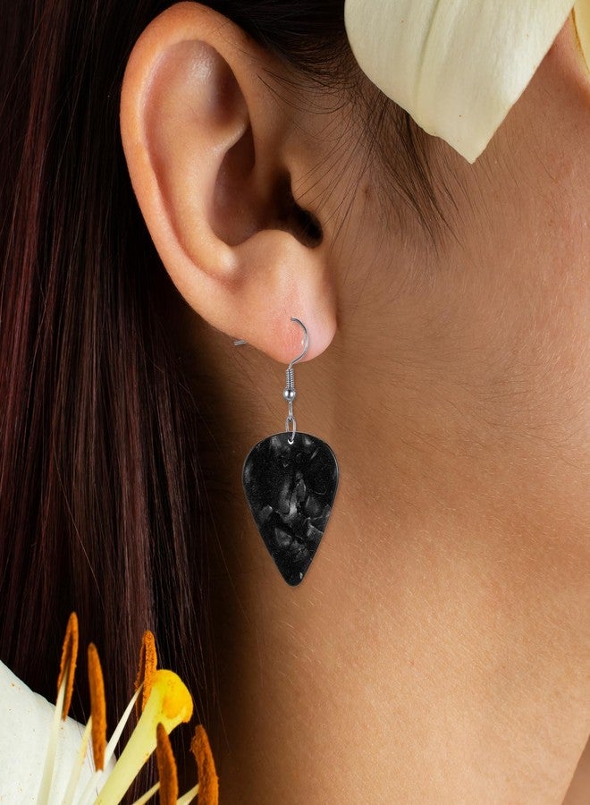Shimmeroo Guitar Pick Earrings, Rock Music Accessories Guitar Earrings Black Y2k Gifts for Women Men Music Lovers Stuff Rock and Roll Accessories Rockstar Jewelry Valentine's Day Gift - Image 4