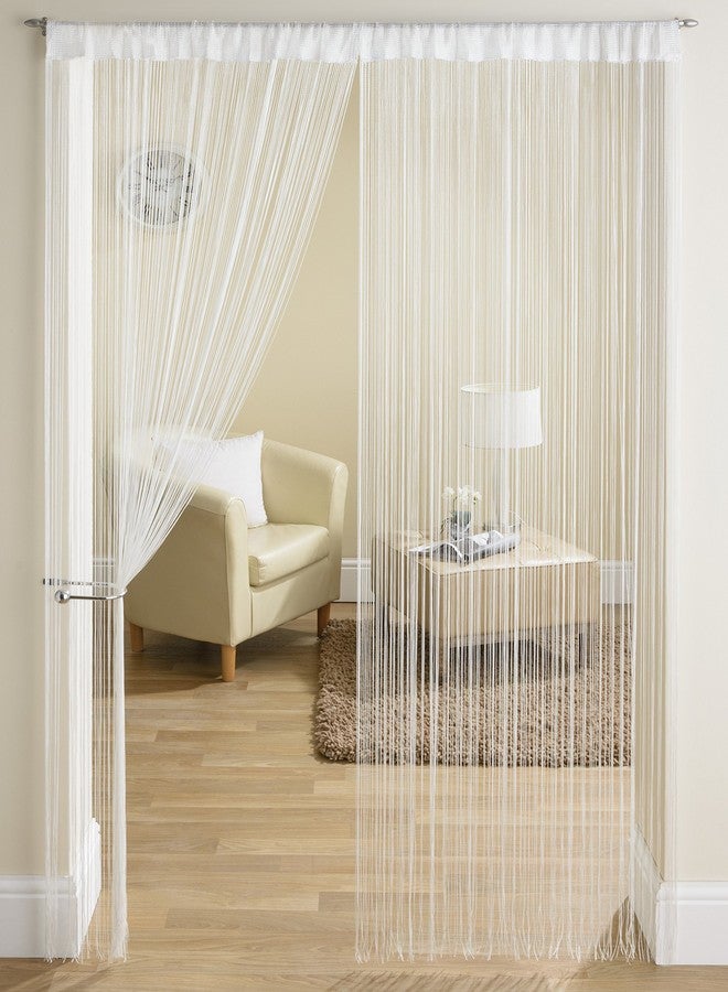 Exporthub 1 Piece Beautiful Polyester Door Threads String Curtain - 7ft, White (EHSPR558_74) - Image 2