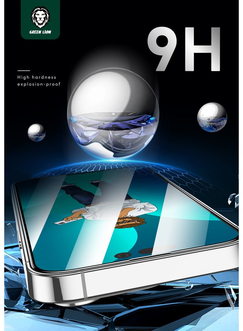 GREEN LION iPhone 14 Pro Max ( 6.7" ) Screen Protector/ 9H Steve Glass Strong Full Screen Protector / Bubble Free /Highly Responsive / Anti Fingerprint / Grease Resistance /Anti Scratch Glass  - Clear - Image 5