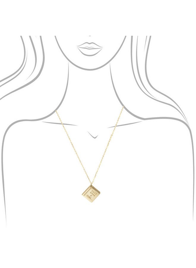 SpinningDaisy Handcrafted Once Upon A Time Book Necklace Gold - Image 5