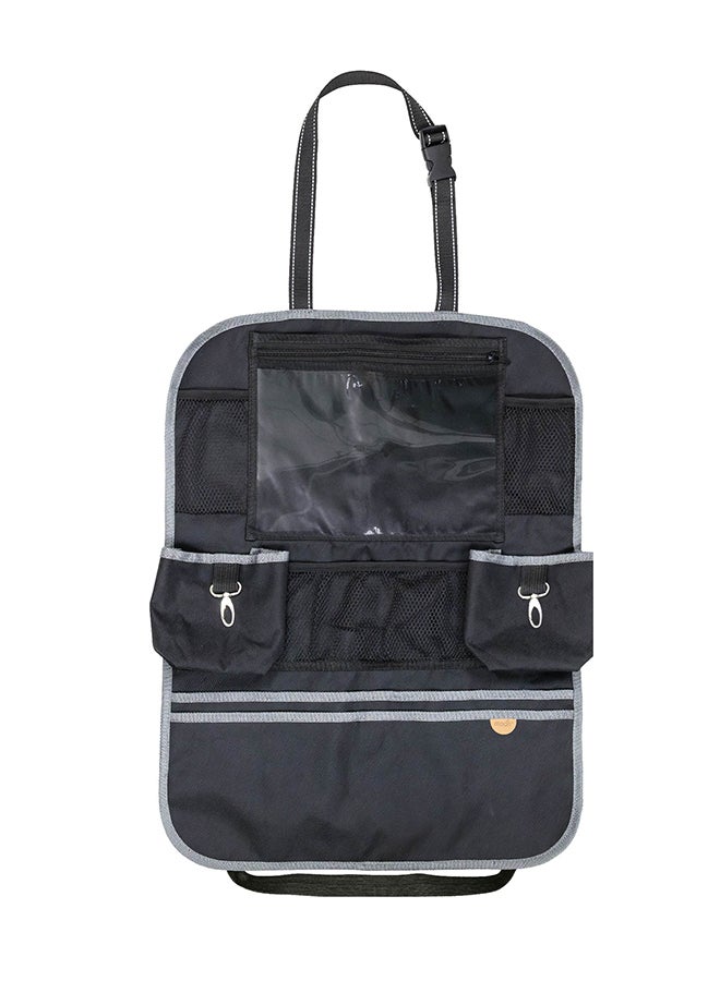 Moon Baby Back Seat Organizer Waterproof Surface - Universal Fit-9 Multi-functional Pockets, Black Twill - Image 1