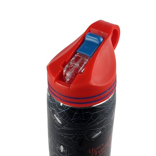 Comiclyfe كوميكلائف سبايدرمان زجاجة من الفولاذ المقاوم للصدأ – 500ML (أسود) للمدرسة والسفر، قابلة للشرب ومتينة وخالية من الفوضى للجنسين للأطفال - Image 3
