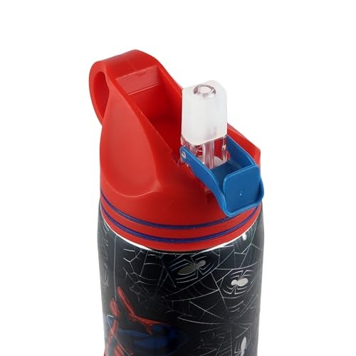 Comiclyfe كوميكلائف سبايدرمان زجاجة من الفولاذ المقاوم للصدأ – 500ML (أسود) للمدرسة والسفر، قابلة للشرب ومتينة وخالية من الفوضى للجنسين للأطفال - Image 4