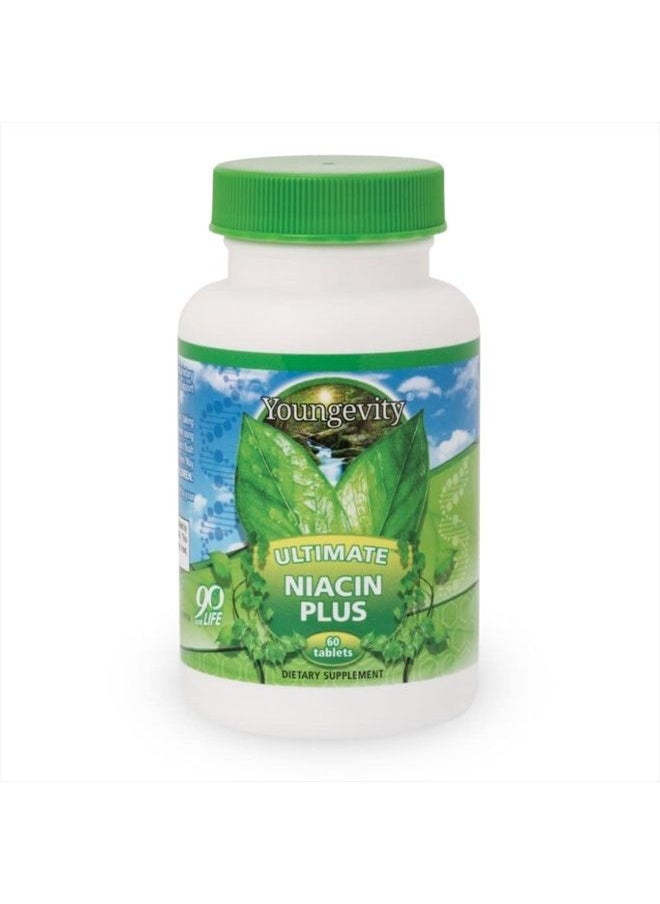 youngevity Ultimate Niacin Plus Extracts & Enzymes - 60 500mg Tablets  - Image 1