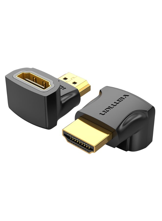 VENTION HDMI 90 Degree Male to Female Adapter Black 2 Pack Model # AIOB0-2 - Image 1