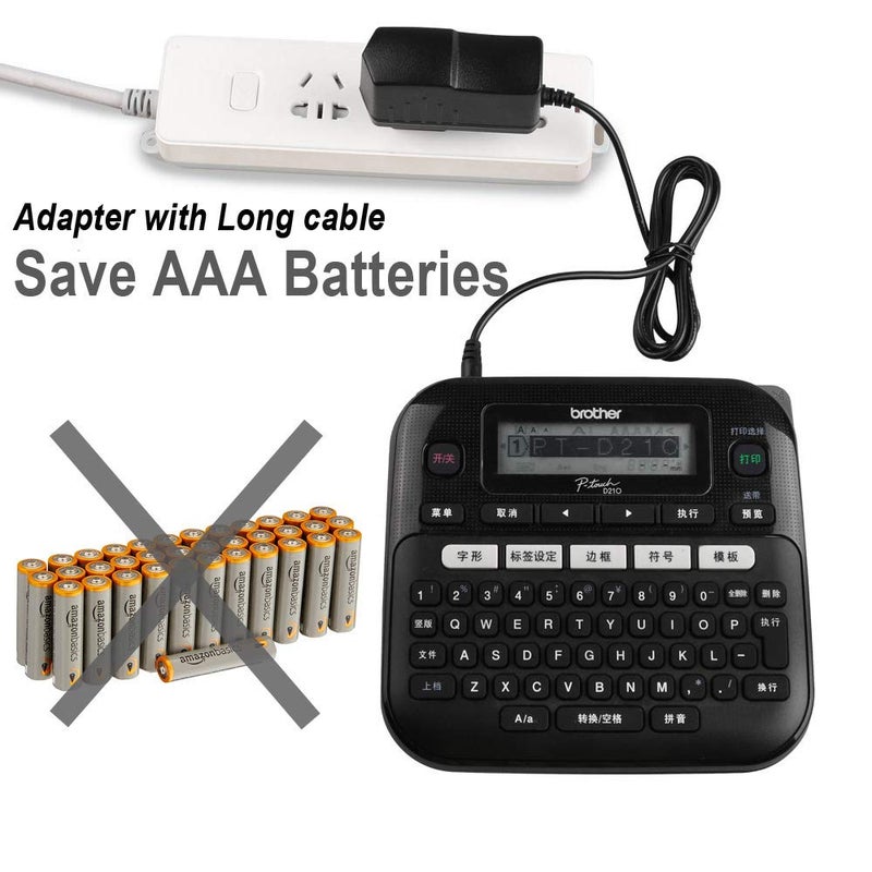 AlloverPower 9V AC Adapter Power Supply Charger for Brother P-Touch PT-D210 PTD220 PTH110 PT-1880 Label Makers Machine AD-24 AD-24ES AD-20 AD-30, for Dymo LabelManager LM160 LM450 LM400 LT-100H - Image 2