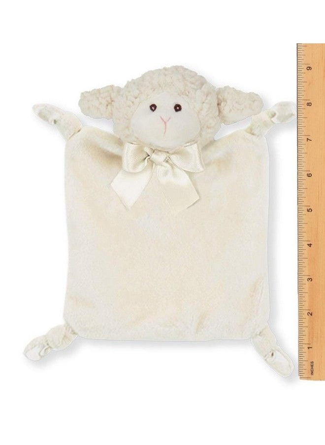 Bearington Collection Bearington Baby Wee Lamby Small Lamb Stuffed Animal Lovey Security Blanket 8" X 7"  - Image 4