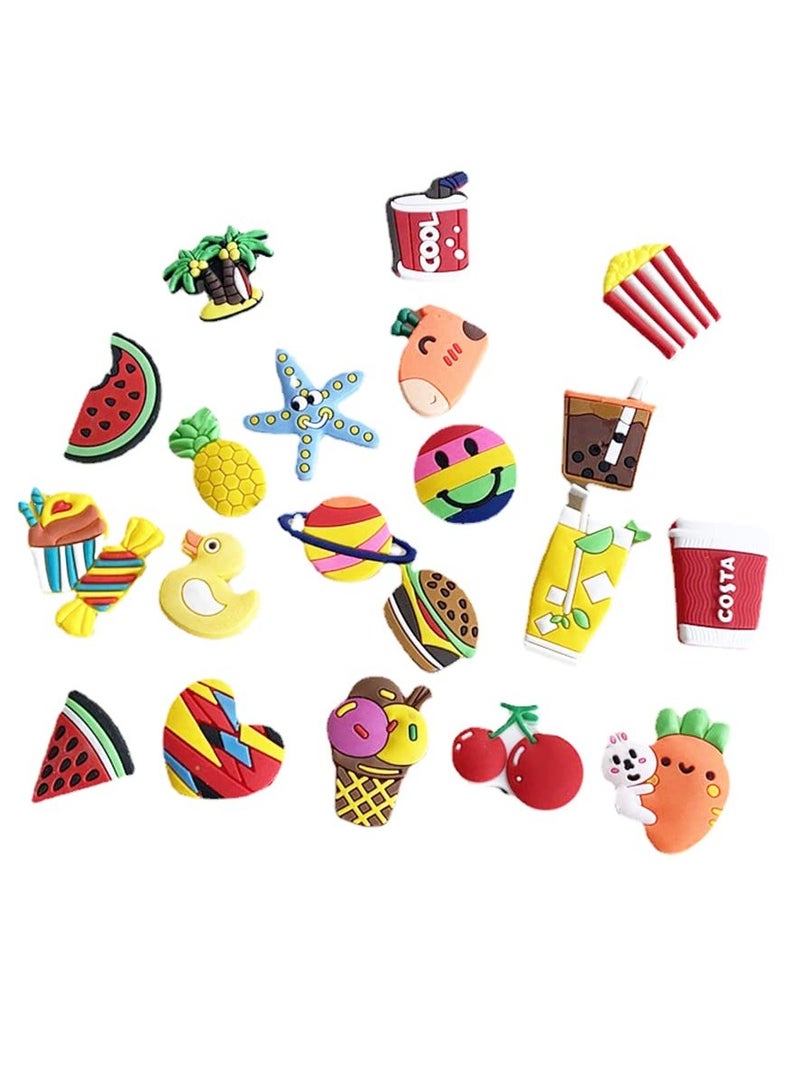 Shoe Decoration Charms, 100 Pcs Assorted Different Shoe Charm for Crocs Charm for Hole Hole Shoe Buckle Party Favors ​Mini Charm Bracelet Wristband Decoration for Men Women Kid