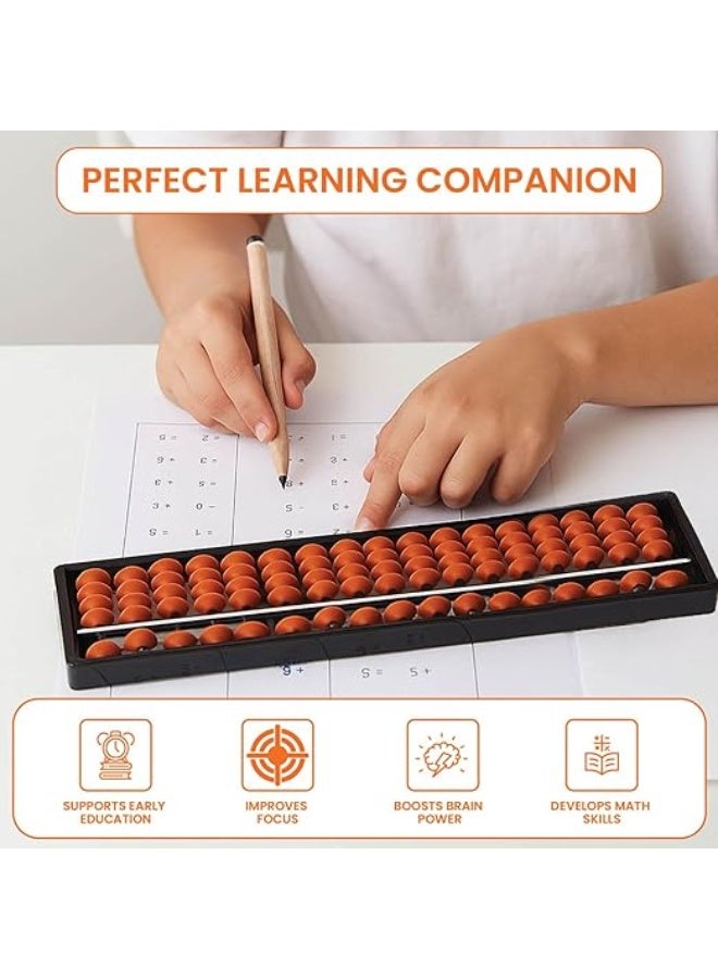 Ratna's Educational Abacus 17 Rod Brown Colour, Enhances Counting & Mathematics Skills, Abacus Tool for Kids 5+ Years - Image 2