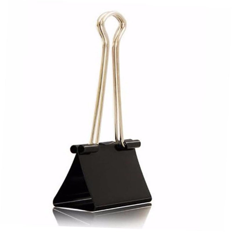 130 Black Widened Arc Binder Clips 130pcs Reusable Paper Clamps for Office School Home - Image 3
