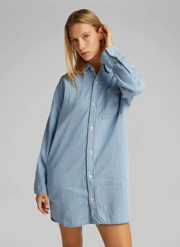 Calvin Klein Jeans Logo Deatil Button Down Dress