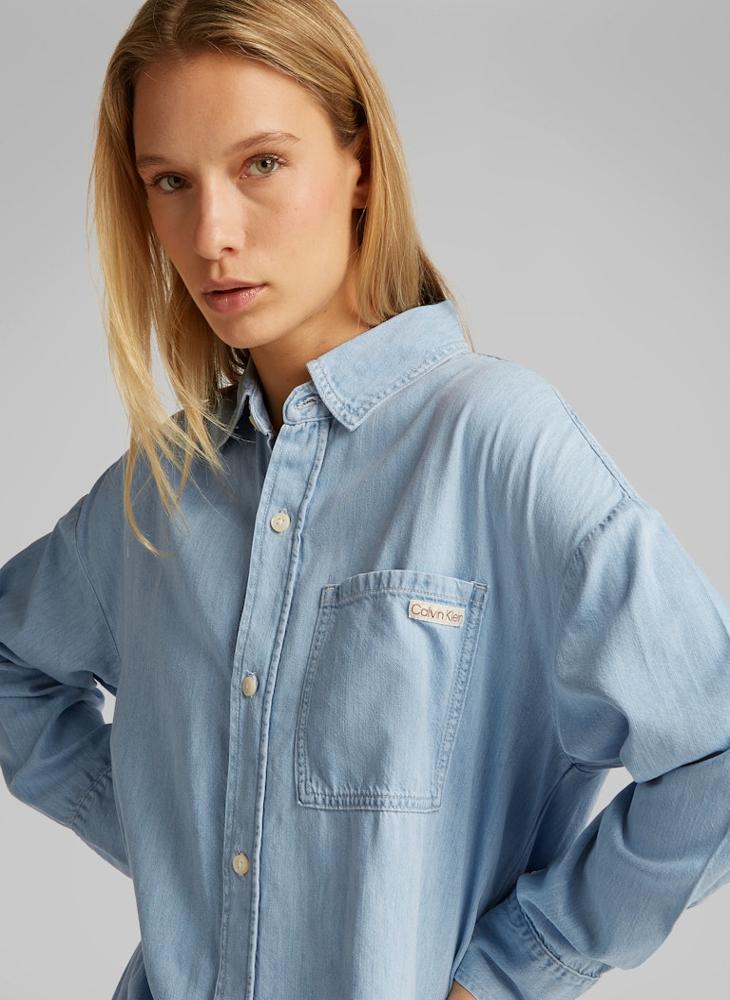 Calvin Klein Jeans - Logo Deatil Button Down Dress - Image 1