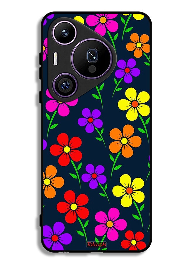 Tolwak Huawei Pura 70 Pro Protective Case Cover Colorful Flowers - Image 1