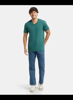 JOCKEY Jockey 2726 Men's Super Combed Cotton Rich Solid V Neck Half Sleeve T-Shirt  - Image 4