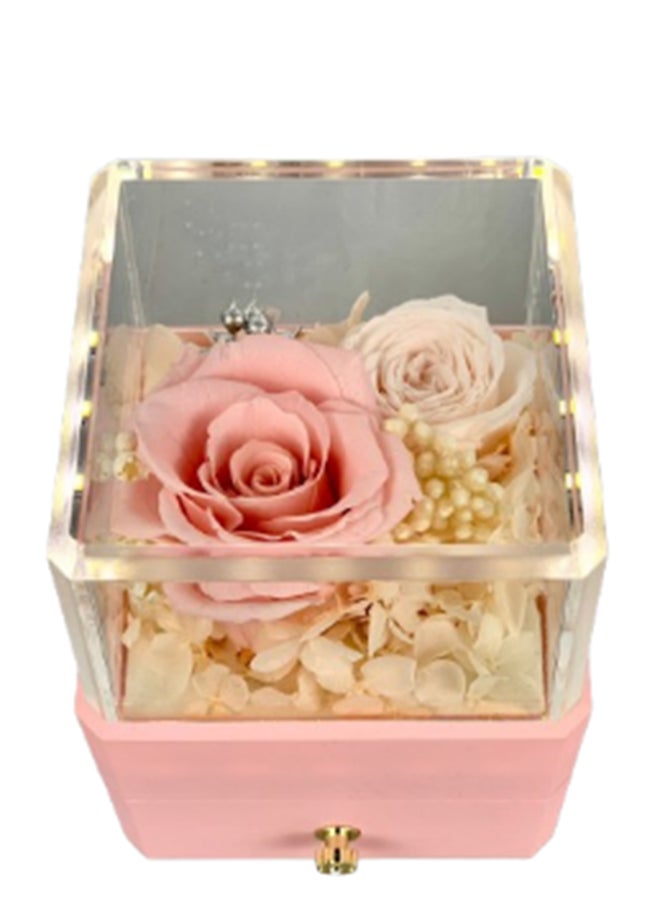 wardi Pink Infinity Rose With Lights 