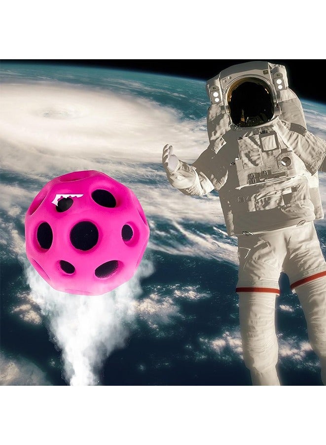 2 PCS Space Ball 6.5cm Extreme Moon Ball PU Bounce Ball Sensory Ball High Bouncing  Sensory Balls, Sport Training Ball For Indoor Outdoor Play (green)  - Image 4