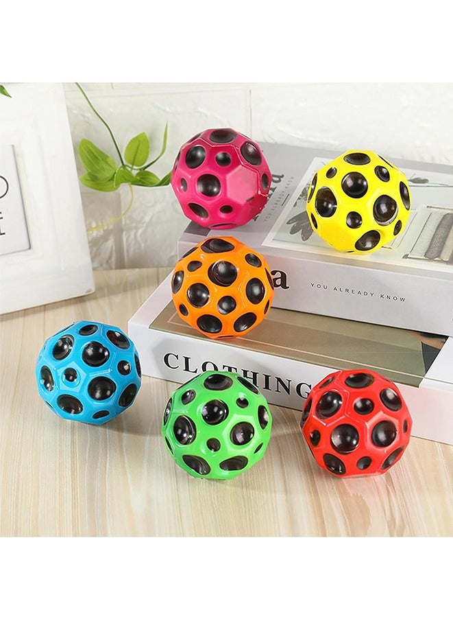 2 PCS Space Ball 6.5cm Extreme Moon Ball PU Bounce Ball Sensory Ball High Bouncing  Sensory Balls, Sport Training Ball For Indoor Outdoor Play (green)  - Image 2