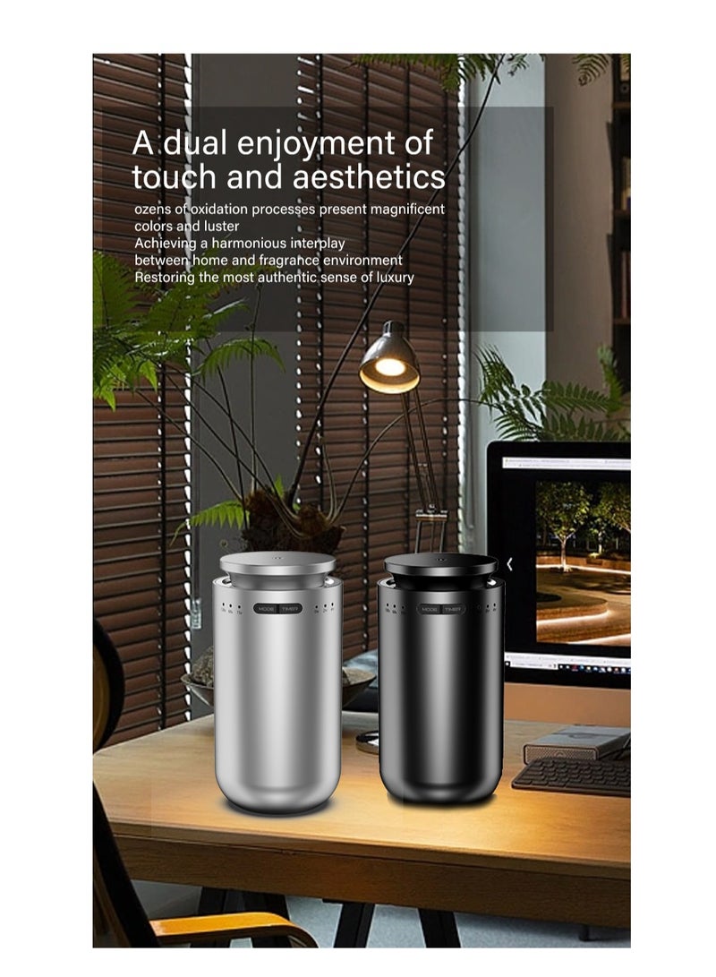 Smart Car Air Freshener, Intelligent Car Aroma Diffuser, Ultrasonic Atomizer,Car Aromatherapy Machine, Essential Oil Diffuser - Rechargeable, 3 Adjustable Modes,  Long-Lasting Fragrance, Easy to Install（Sliver） - Image 5