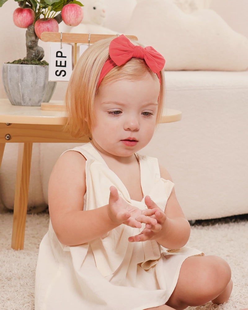 jollybows 12pcs Baby Nylon Headbands With Bow Elastic Hairband For Girls Newborn Infant Toddlers Kids Hair Accessories- Soft Light Color Set - Image 3