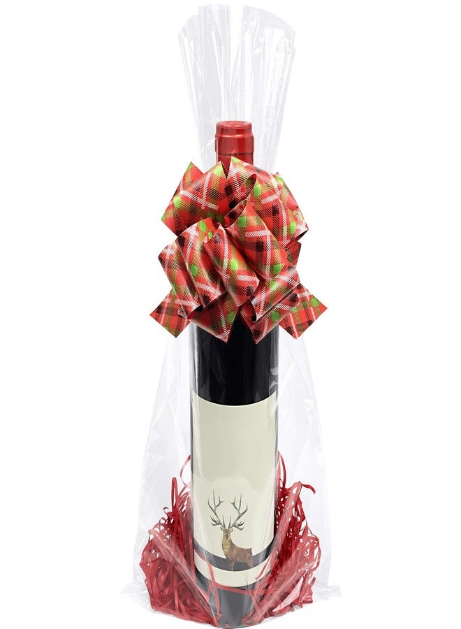 Morepack 8x16 Inches Cellophane Bags,50Pieces Clear Cellophane Gift Bags for Wine Bottles - Image 1
