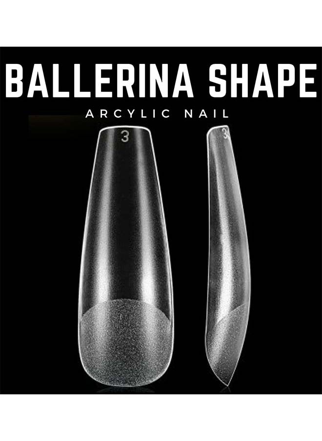 GLOBAL FASHION 504 Pieces Multi-Shape Gel Tips Long-Lasting, Natural-Looking Nail Extensions  Professional (Ballerina)  - Image 3