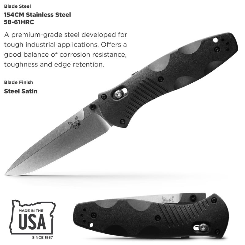 Benchmade بينش ميد - سكين باراج 580 EDC بمقبض فالوك الأسود (580) - Image 3