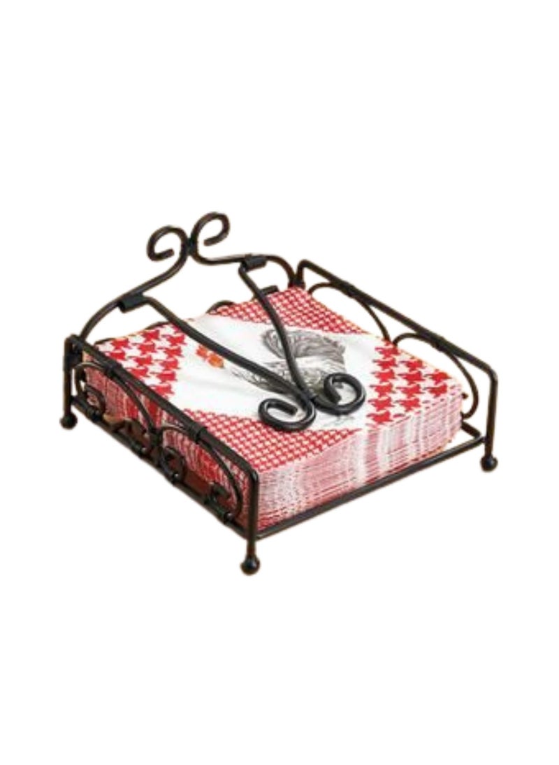 Design Accent Design Accent Wrought Iron Napkin Holder for Dining TableTissue Paper Holder OneHanded Tear PaperTowel Holder in KitchenNapkin Holder for KitchenTable Bedroom Toilet Restaurant  - Image 1