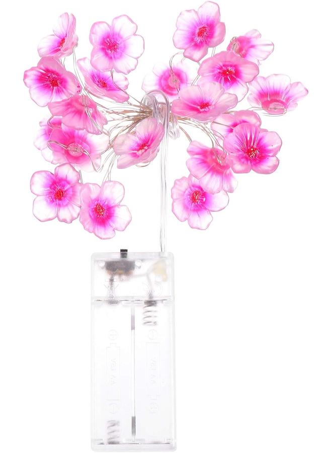 1 مجموعة أضواء LED بتصميم أزهار الكرز، مصابيح زخرفية خيالية للحديقة والنجيلة والفسحة وحفلات الزفاف، لا تشمل البطارية، تخلق أجواء مريحة - Image 1