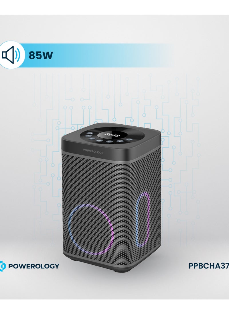 Powerology - 90000mAh Portable Generator Integrated with Hi-Fi Sound System and 300W AC Power / Portable Sound System - Black - Image 1