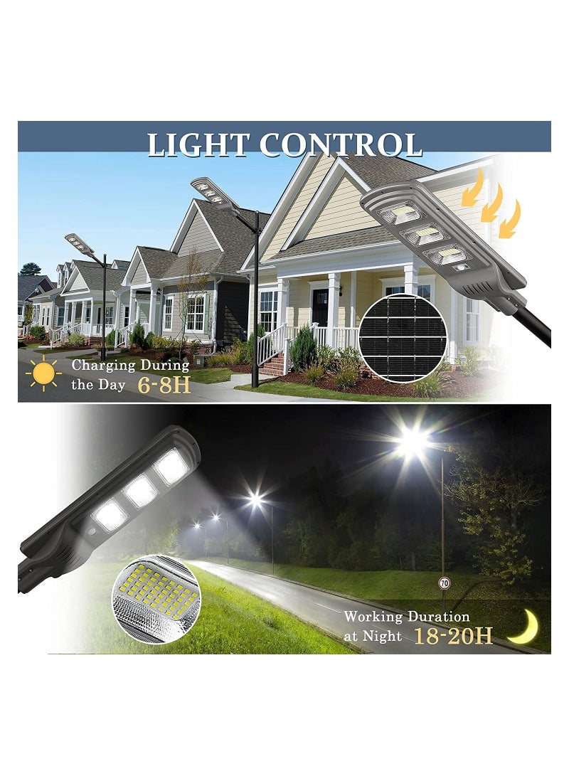 Shanny SHANNY 6000lm Solar Street Light, Outdoor LED Solar Powered Street Lamp with Radar Sensor, IP65 Waterproof Solar Flood Light for Yard, Garage, Garden - Image 3