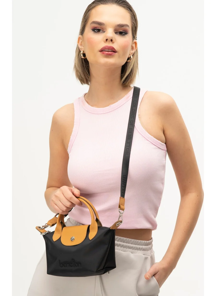 UNITED COLORS OF BENETTON Benetton Women's Handbag Black-Camel BNT1360
