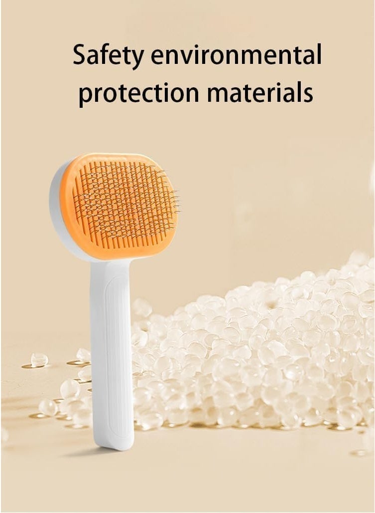 فرشاة تنظيف ذاتي لتساقط شعر الكلاب والقطط، أداة إزالة الشعر المتساقط والمعطف السفلي بسهولة مع تدليك لطيف للحيوانات الأليفة - Image 2