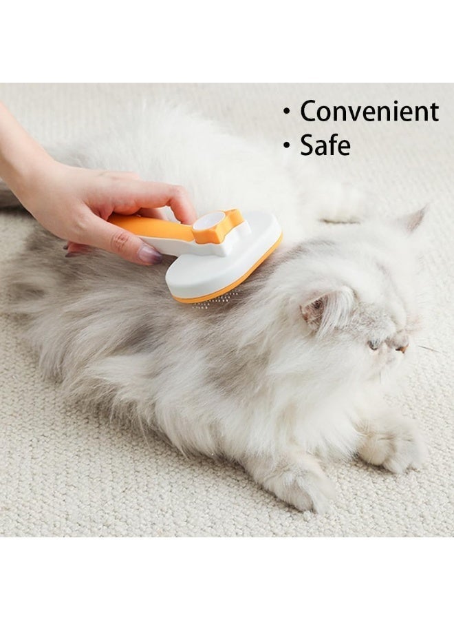 فرشاة تنظيف ذاتي لتساقط شعر الكلاب والقطط، أداة إزالة الشعر المتساقط والمعطف السفلي بسهولة مع تدليك لطيف للحيوانات الأليفة - Image 3