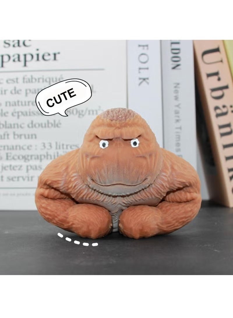 4 Pcs Squishy Monkey Decompress and Squeeze Stress Toy, Animal Styling Stress Relief Stretchy Toys, Stress Relief Squishy Monkey Toy, Elastic and Soft Fidget Toy, Gift for Children and Adults Birthday - Image 3
