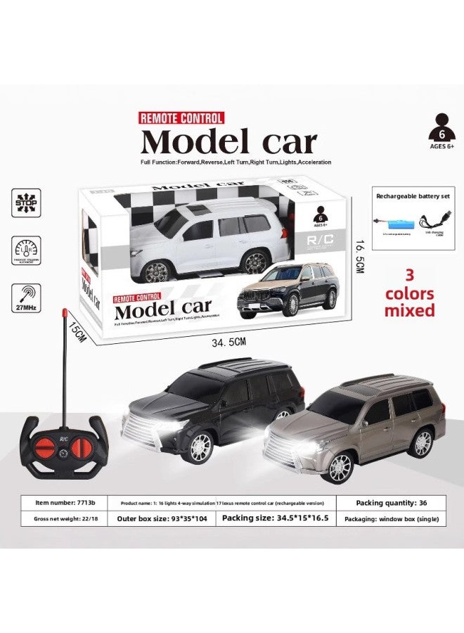 Export Toy Car Simulation Model Car Remote Control Car Four-way Toy Light Charging Toy Remote Control Car-Color:7711b Rechargeable Version - Image 5