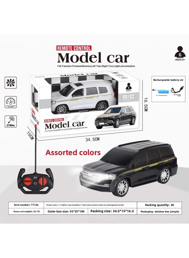 Export Toy Car Simulation Model Car Remote Control Car Four-way Toy Light Charging Toy Remote Control Car-Color:7711b Rechargeable Version - Image 4