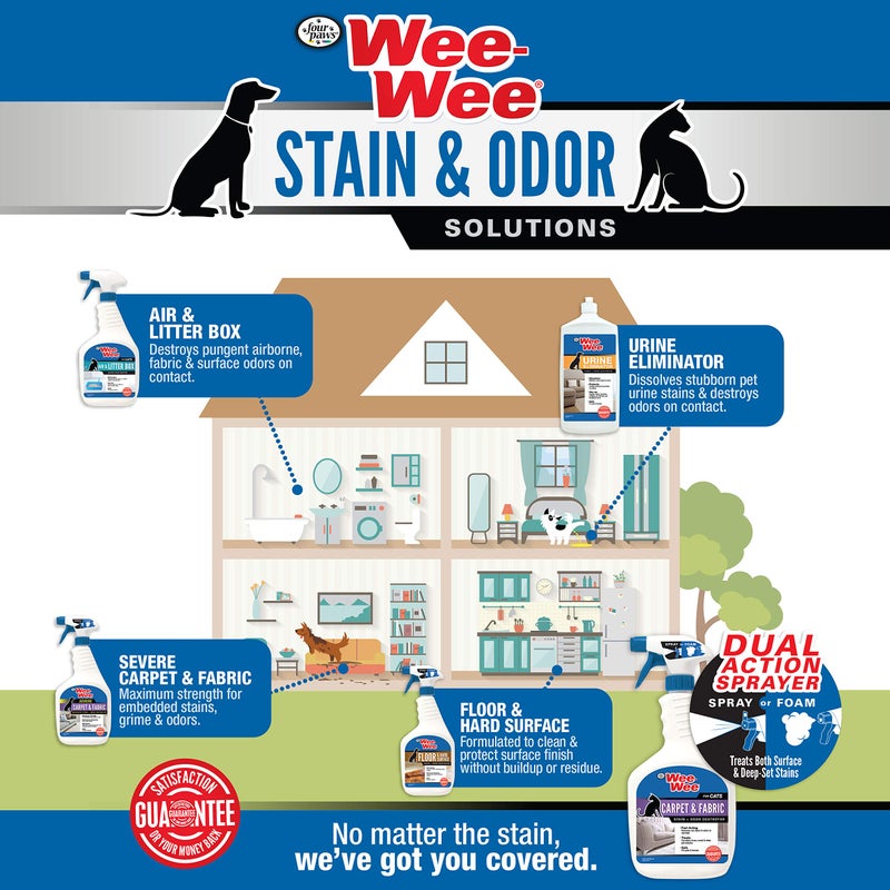 Four Paws Wee-Wee Pet Stain and Odor Eliminator for Carpet Stains 128 Ounces - Image 4