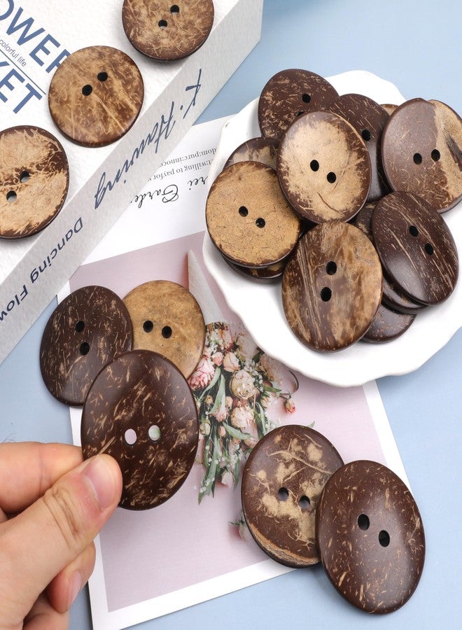 YAKA 20pc New Thick Coconut Shell 2 Holes Button Craft/Sewing/hot Products - Image 5