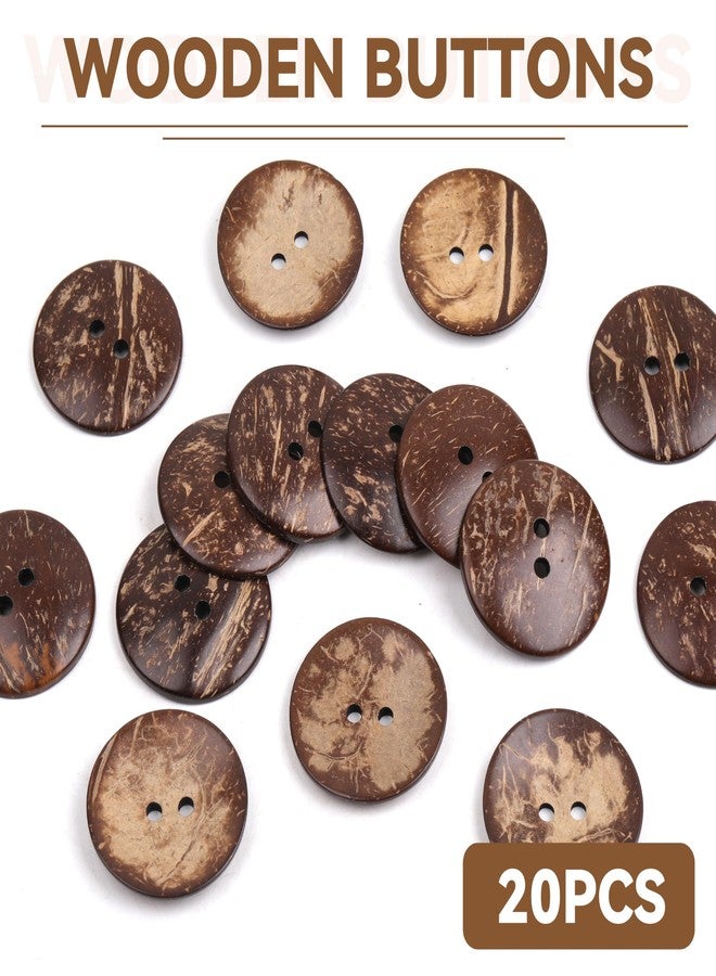 YAKA 20pc New Thick Coconut Shell 2 Holes Button Craft/Sewing/hot Products - Image 4