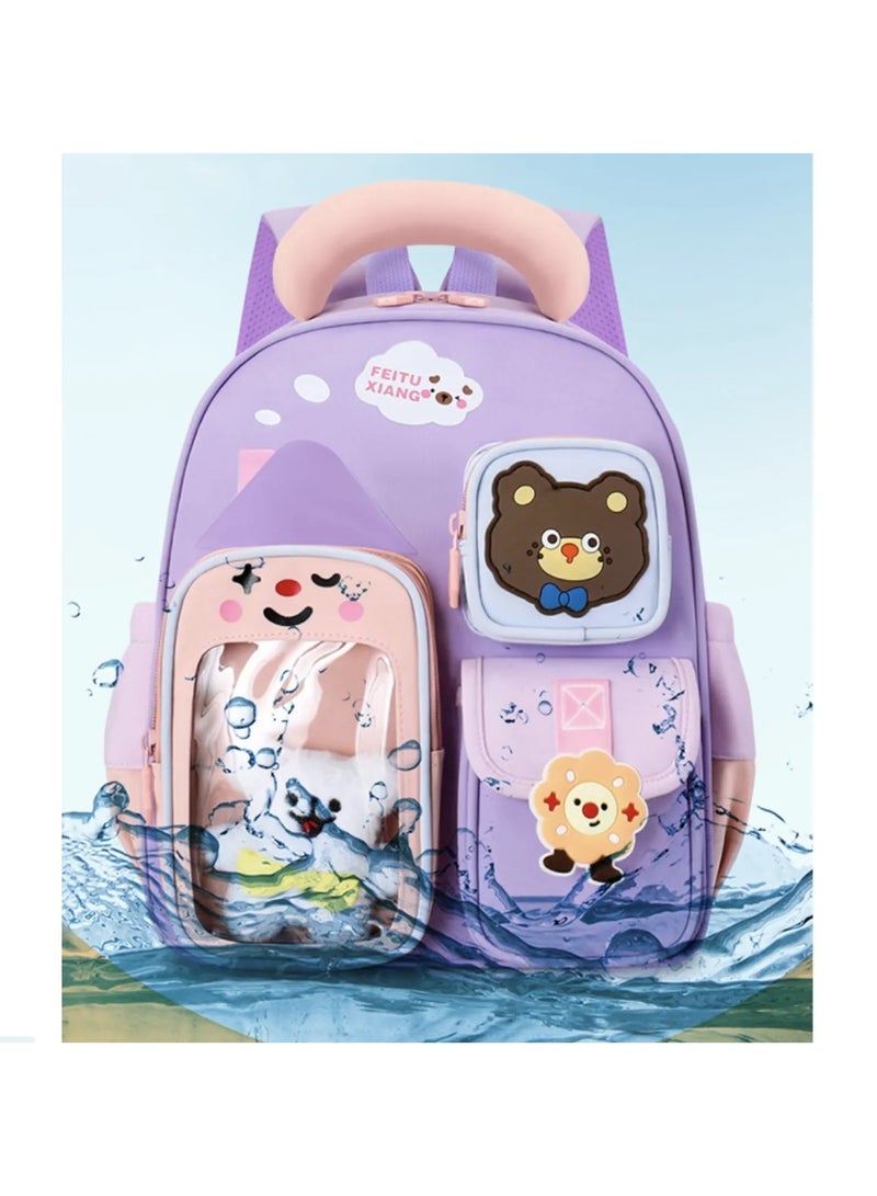 Kids Backpack Bear Design 3-6 Years, Large Capacity Waterproof Lightweight Spine-Protective School Bag - Image 5