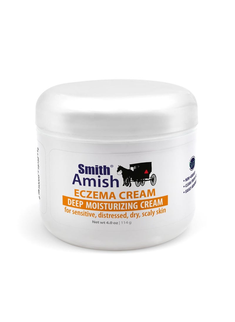 Smith Amish - Eczema deep Moisturizing Cream for sensitive, distressed, dry, scaly skin, with Colloidal Oatmeal and Vitamin B5. 4 oz jar. - Image 1