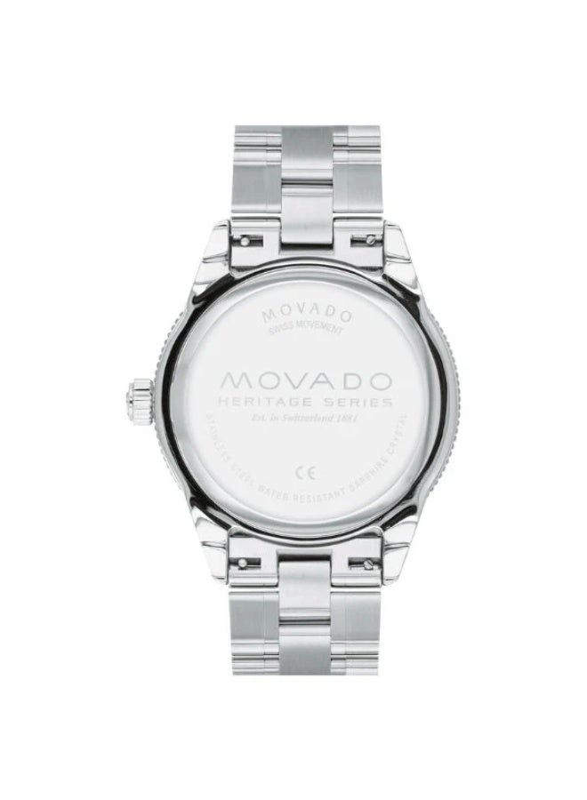 MOVADO BOLD Movado Heritage Calendoplan Blue Dial Silver Steel Strap Watch For Men - 3650094 - Image 3