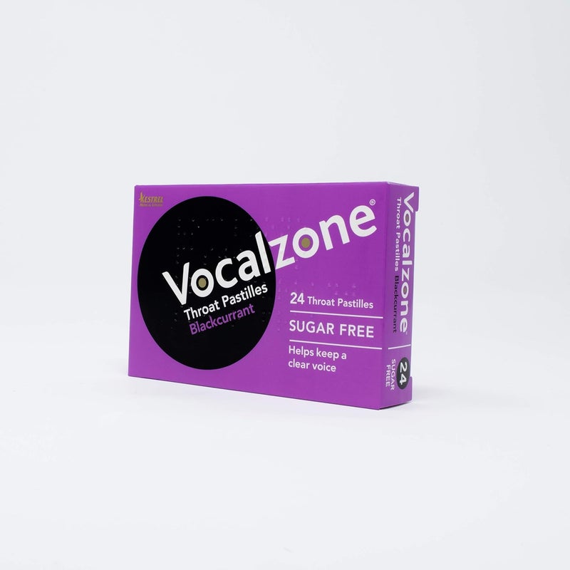 Vocalzone Throat Pastilles Blackcurrant Sugar Free 3 Packs 24 for Sore Throats and Hoarseness When Overusing Your Voice Produced and Sold in The United Kingdom Since 1912 - Image 2
