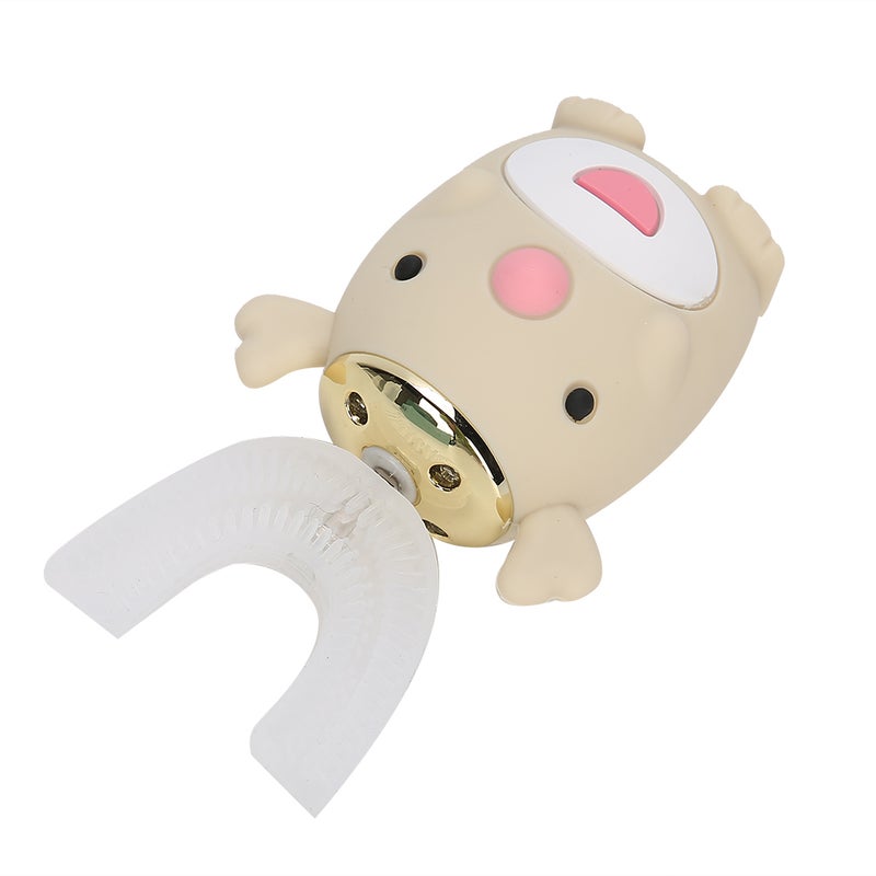 U‑Shaped Children Electric Sonic Toothbrush Intelligent Cleaning Toothbrush Oral Care Tool(Beige 26 Years Old) - Image 5